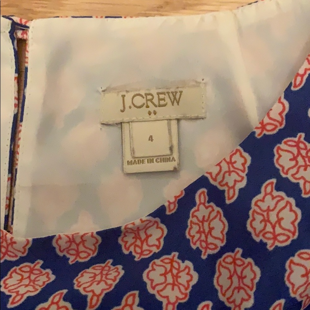 Patterned J. Crew dress size 4. Perfect condition! - Picture 3 of 4